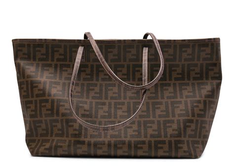 Fendi Zucca Spalmati Roll Tote Monogram Medium 